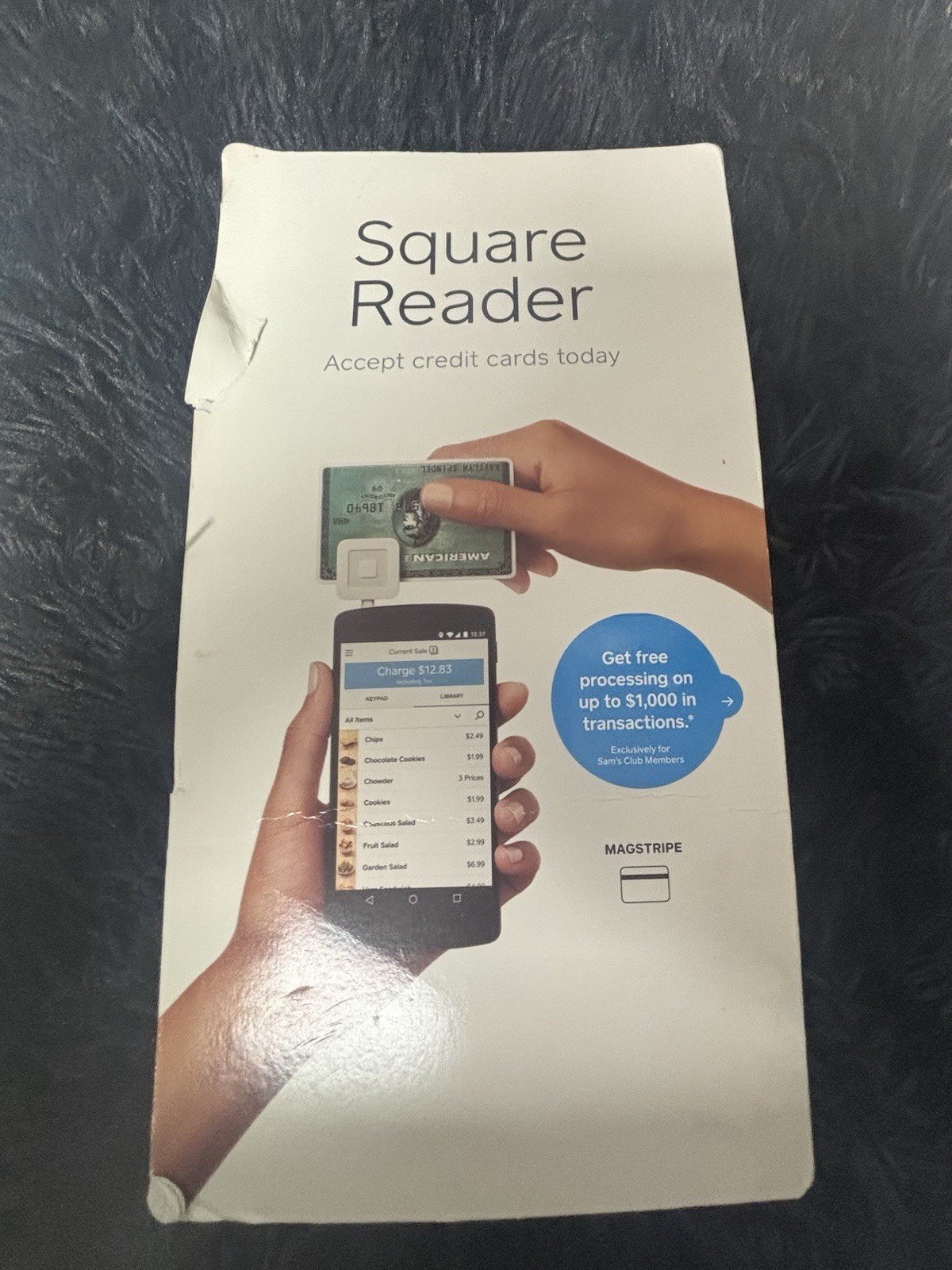 Square Magstripe Card Reader A-SKU-0047-02 for iPhone, iPad, or Android – New