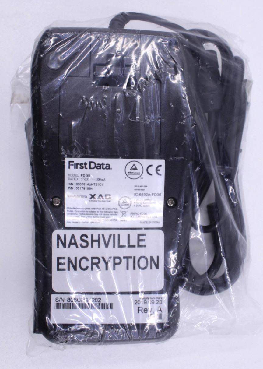 FirstData FD-35 PIN Pad Credit Card Terminal USB 001791064 Rev A Nashville