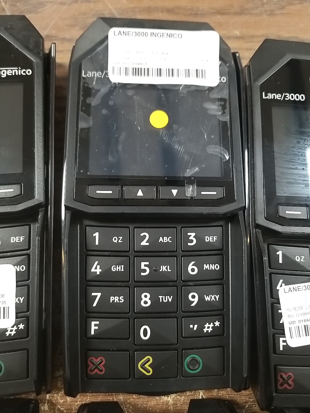 Lot X6 INGENICO LANE/3000 PAYMENT TERMINAL CREDIT CARD TOUCH POS TRD30110877B