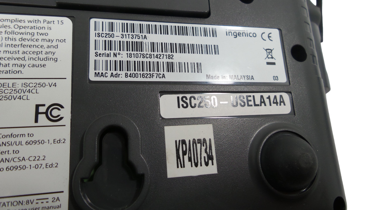 Lot of 4 Ingenico iSC Touch 250 Payment Terminals – Free Shipping