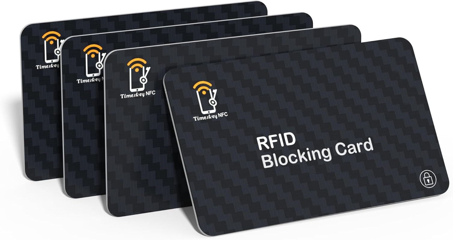 RFID Blocking Cards – 4 Pcs Premium Contactless NFC Debit Credit Card Passport P