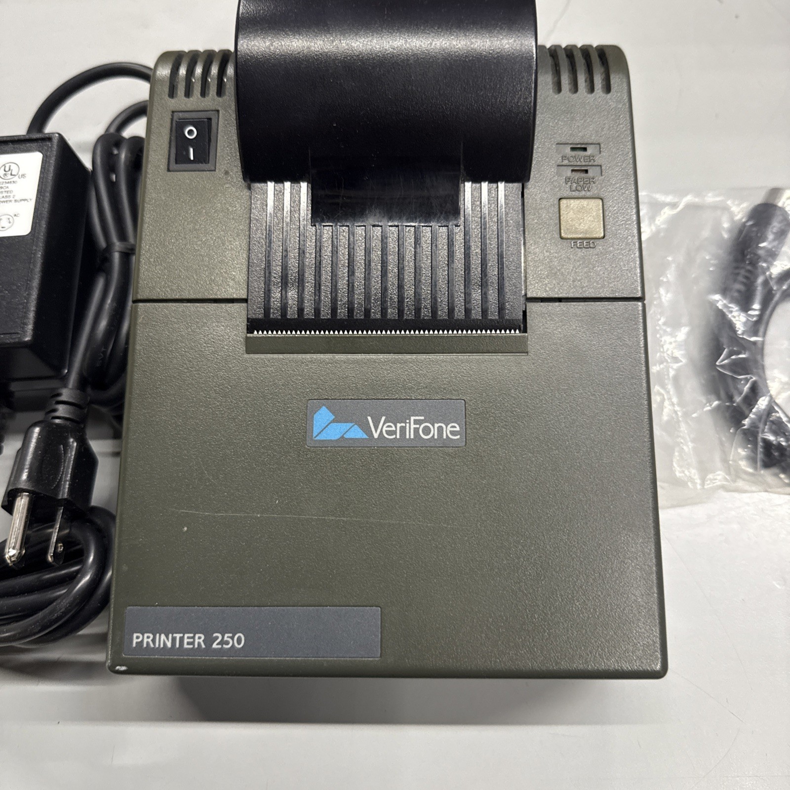 Verifone 250 Printer with Power Adapter Cord and Communication Cable