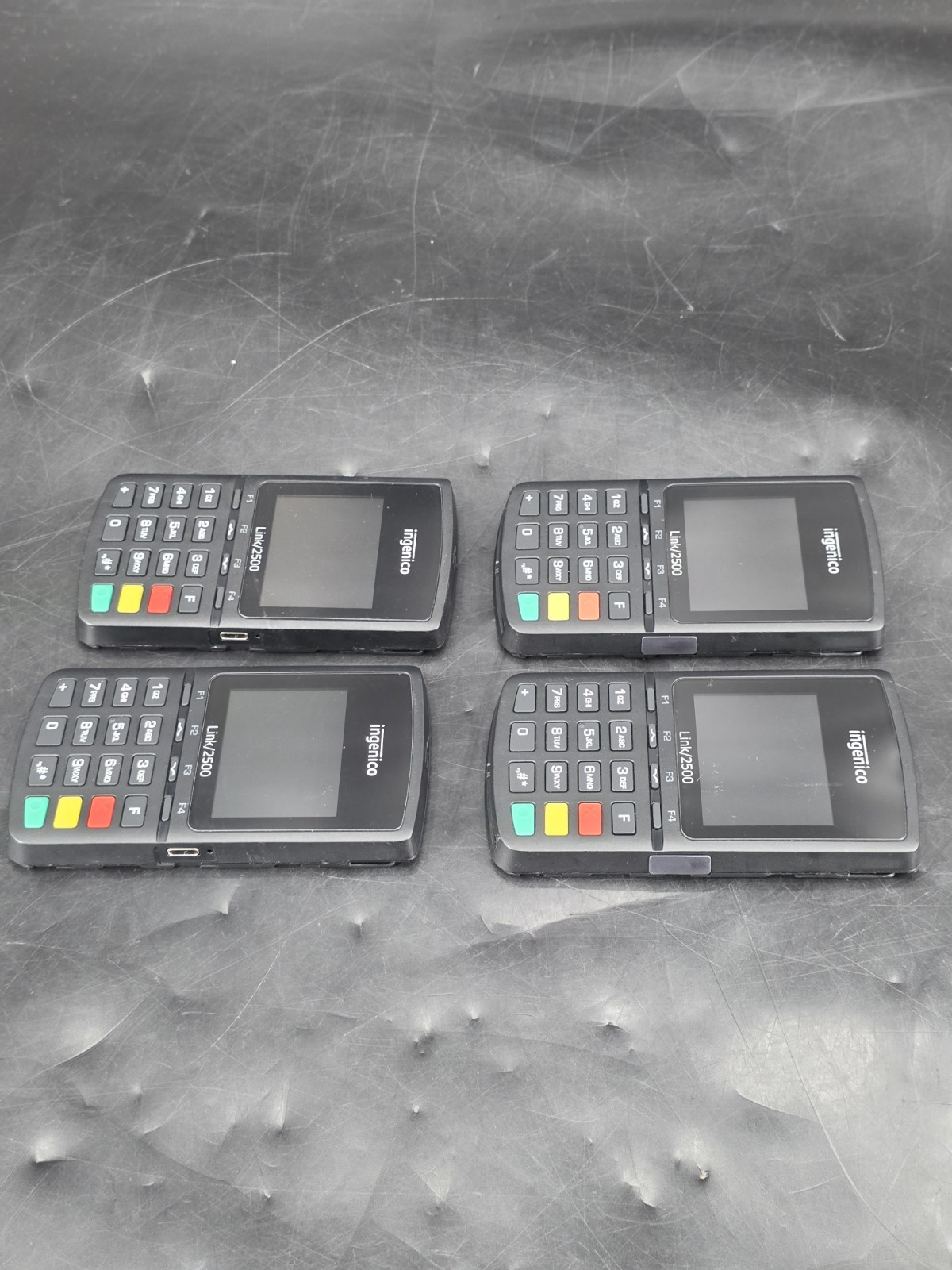 Lot of 4 Ingenico Link 2500 POS Bluetooth USB Card Reader Terminal (UNTESTED)