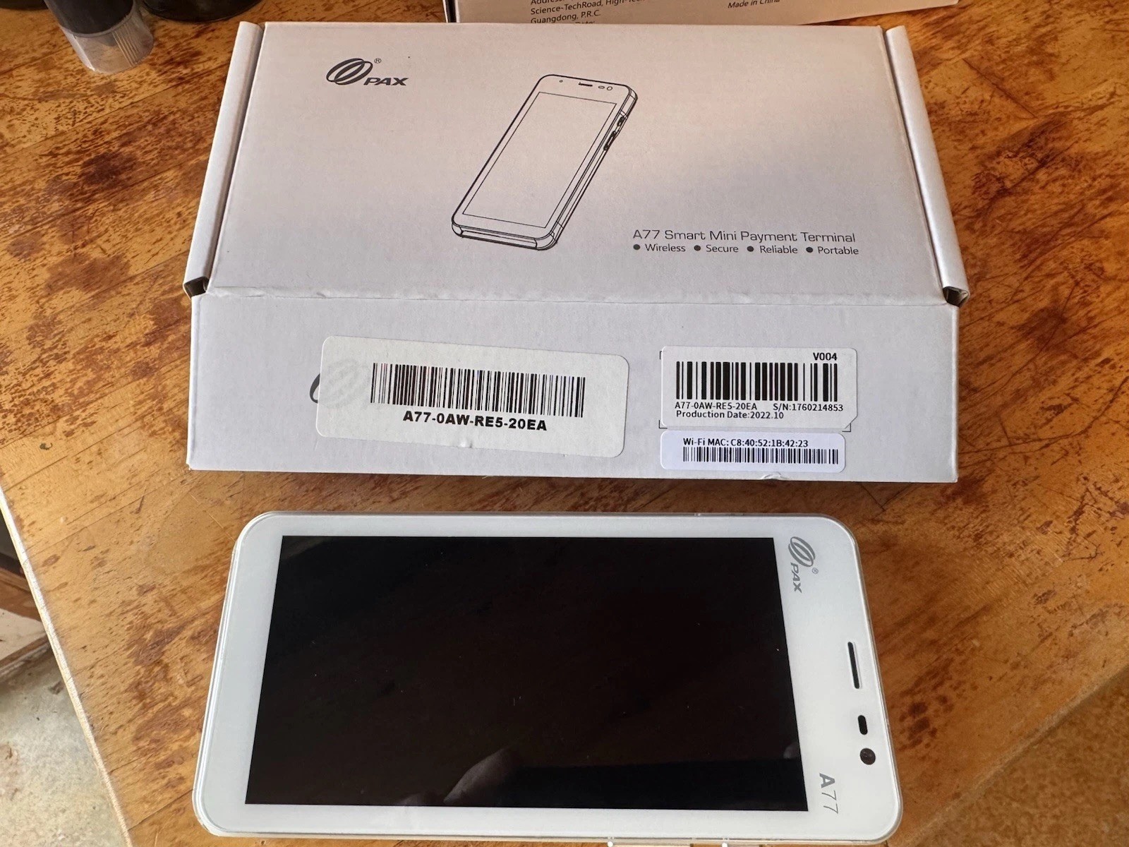 PAX A77 Wireless Smart Mini Payment Terminal POS for Android A77-0AW-RE5-20EA