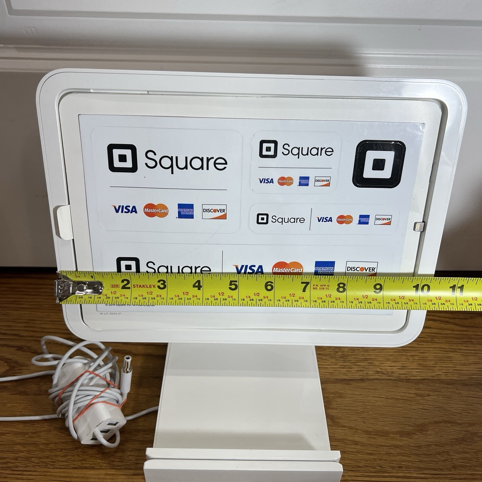 Square POS Stand In White With Original Manual And Unused Stickers 2014