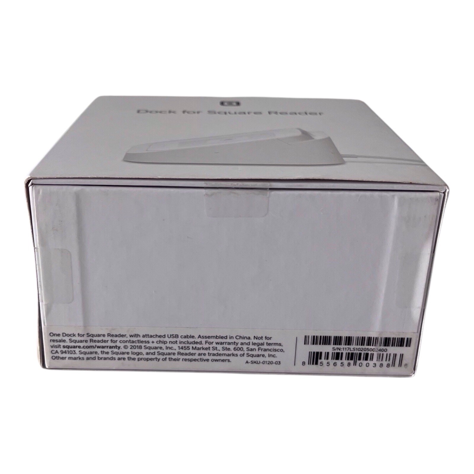 Genuine Square Dock and Base for Square Reader w USB Charging Cable White NIB