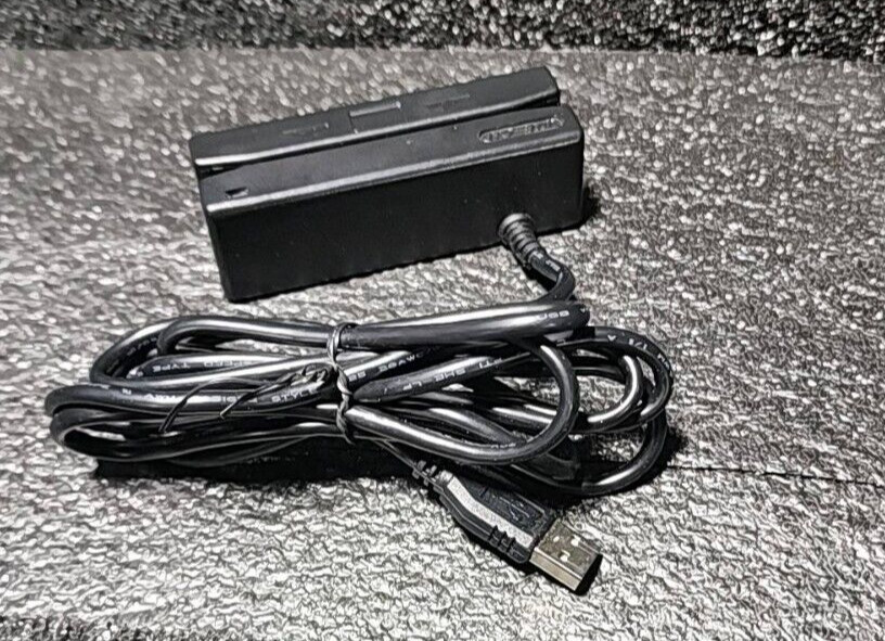 ID TECH IDRE-334133BE Credit Card USB Magstripe Reader Untested
