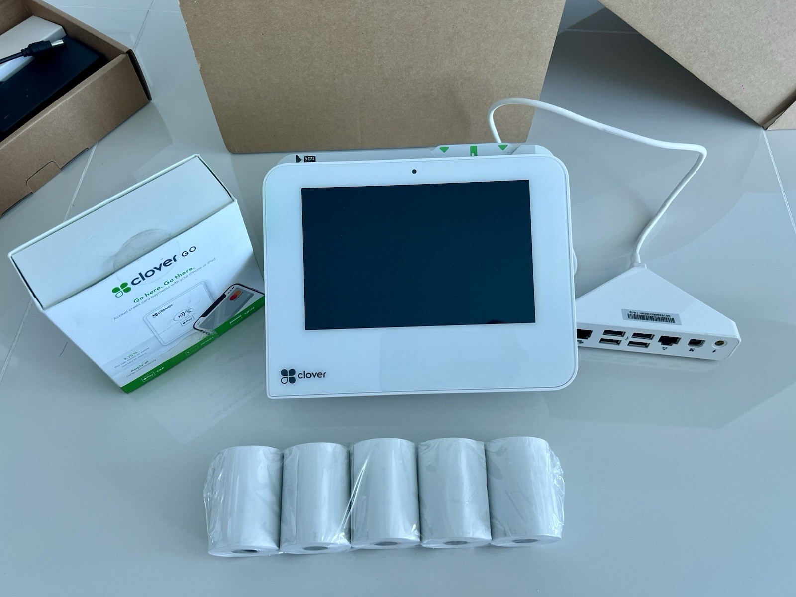 Clover Mini Wifi C300 – Card Reader / POS Point of Sale System w/ Power Supply