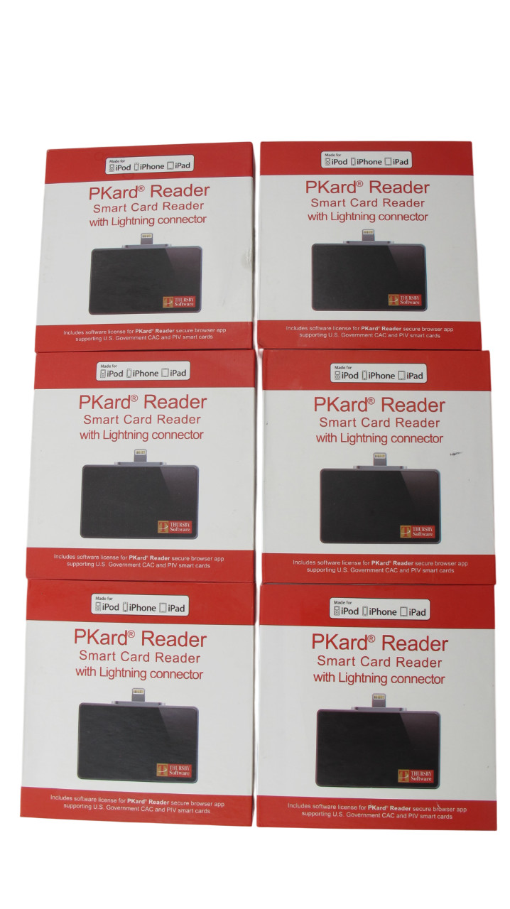 LOT 6 PKard Reader CAC Smart Card Reader With Lighting connector FOR IOS