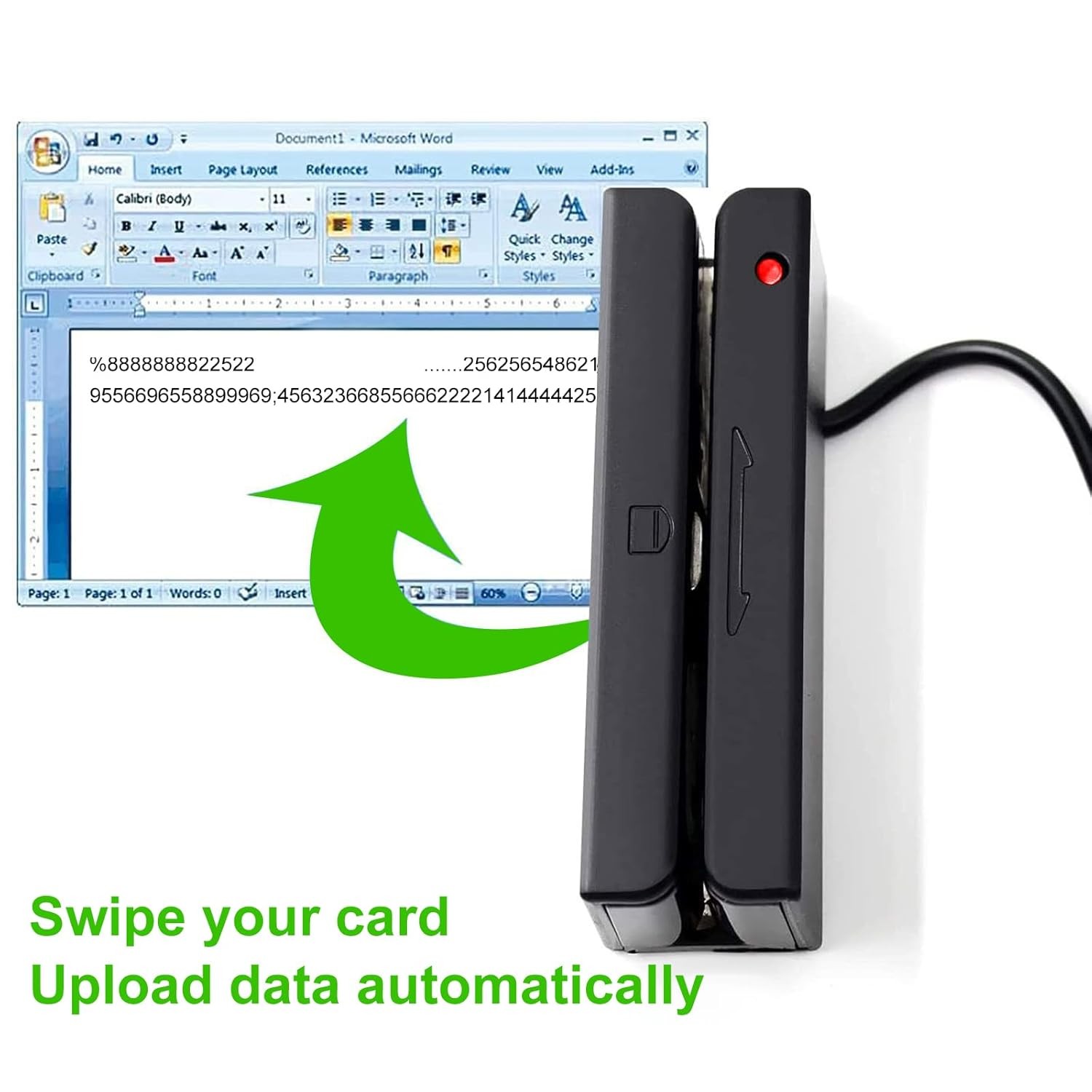 USB Magnetic Stripe 3-Track POS Credit Card Reader Swiper – Magstripe Swipe Card