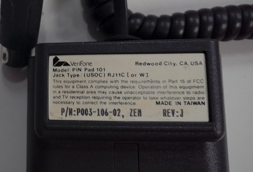 VeriFone Pin Pad 101 with LCD Display and rs232 cable