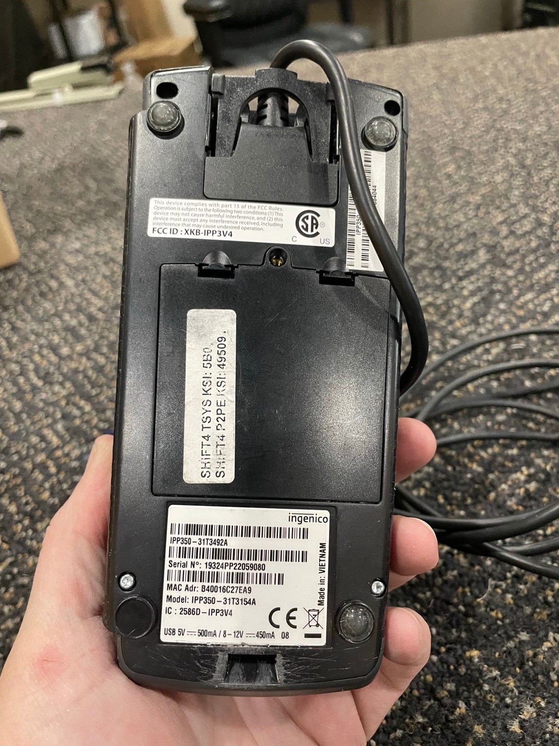 Ingenico IPP350 Credit Card Terminal