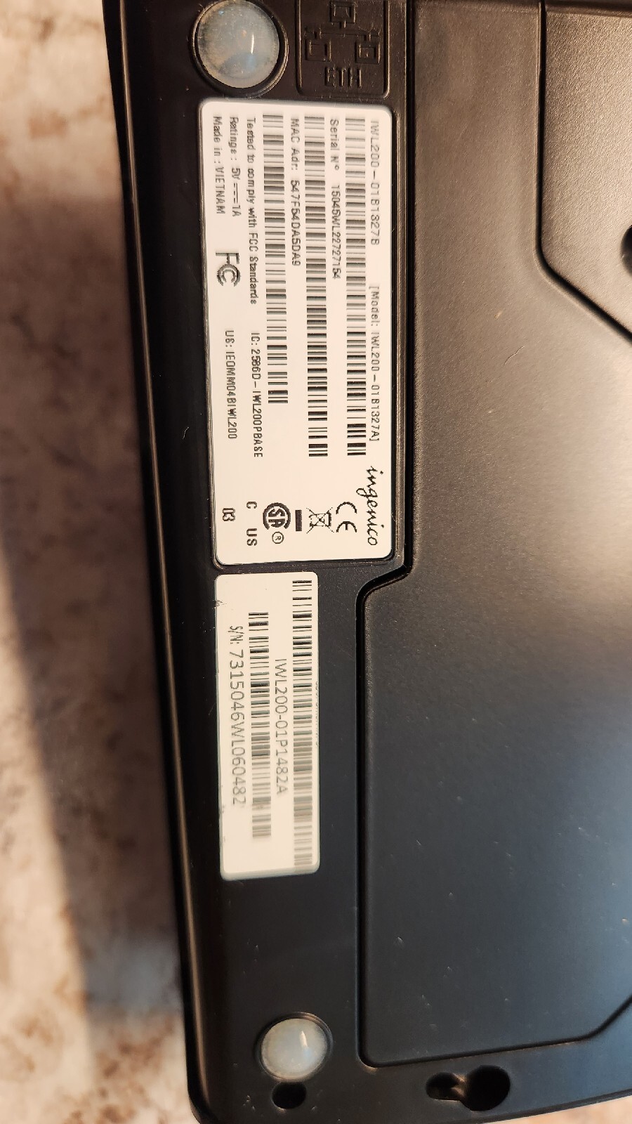 ingenico iWL200-01P1481A Base Docking Station for Ingenico iwl2**.