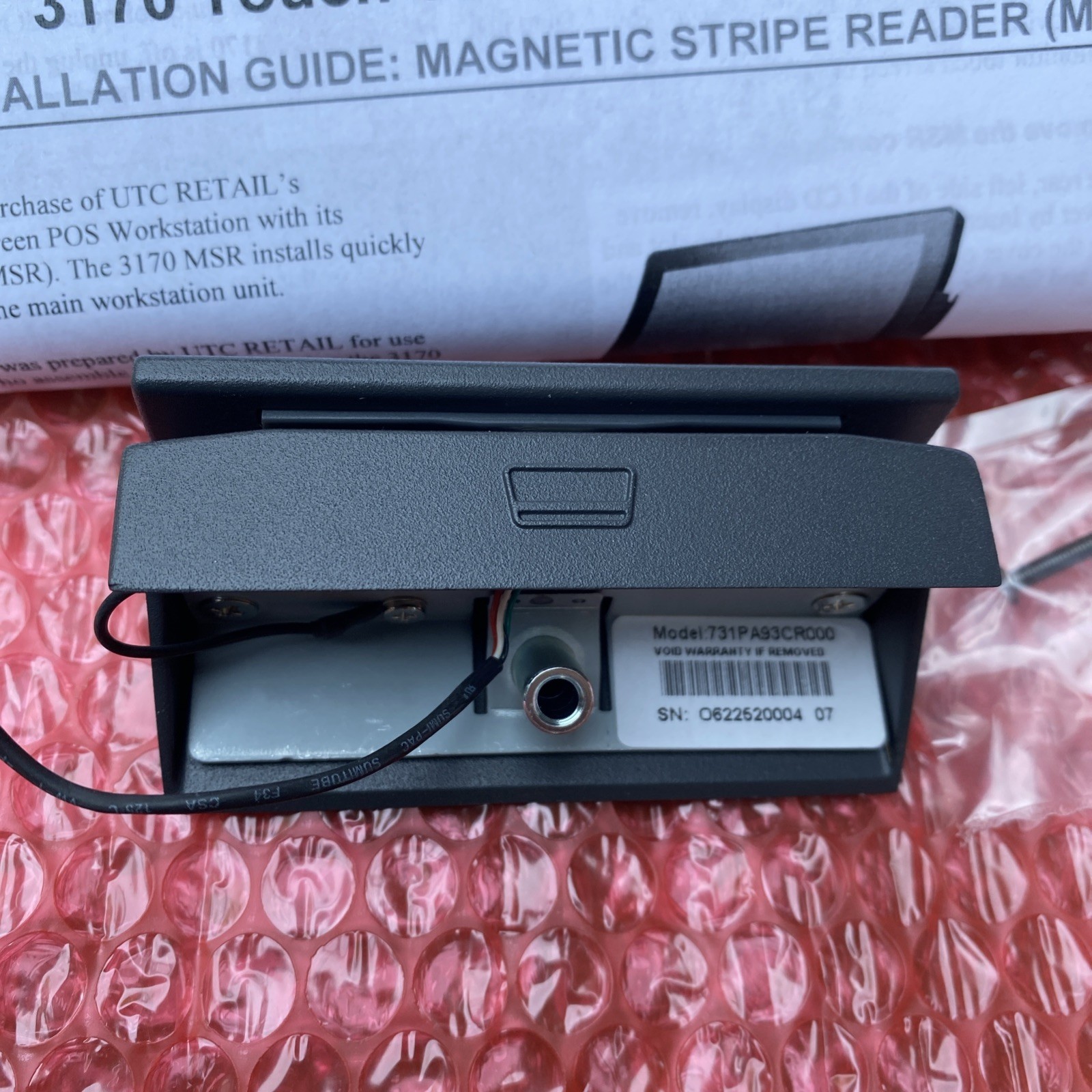 UTC Retail 3170 Magnetic Stripe Reader (MSR) – New in Box – POS Accessory