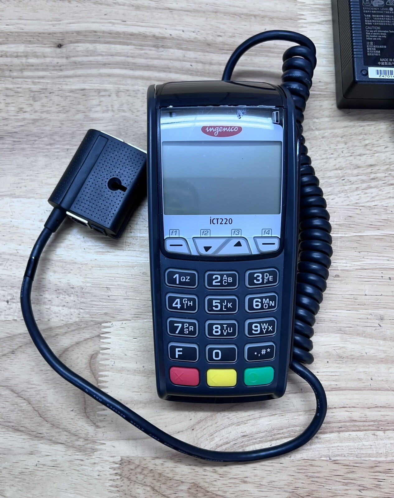 Ingenico iCT220 Credit Card Terminal With Power Supply And Ethernet Port