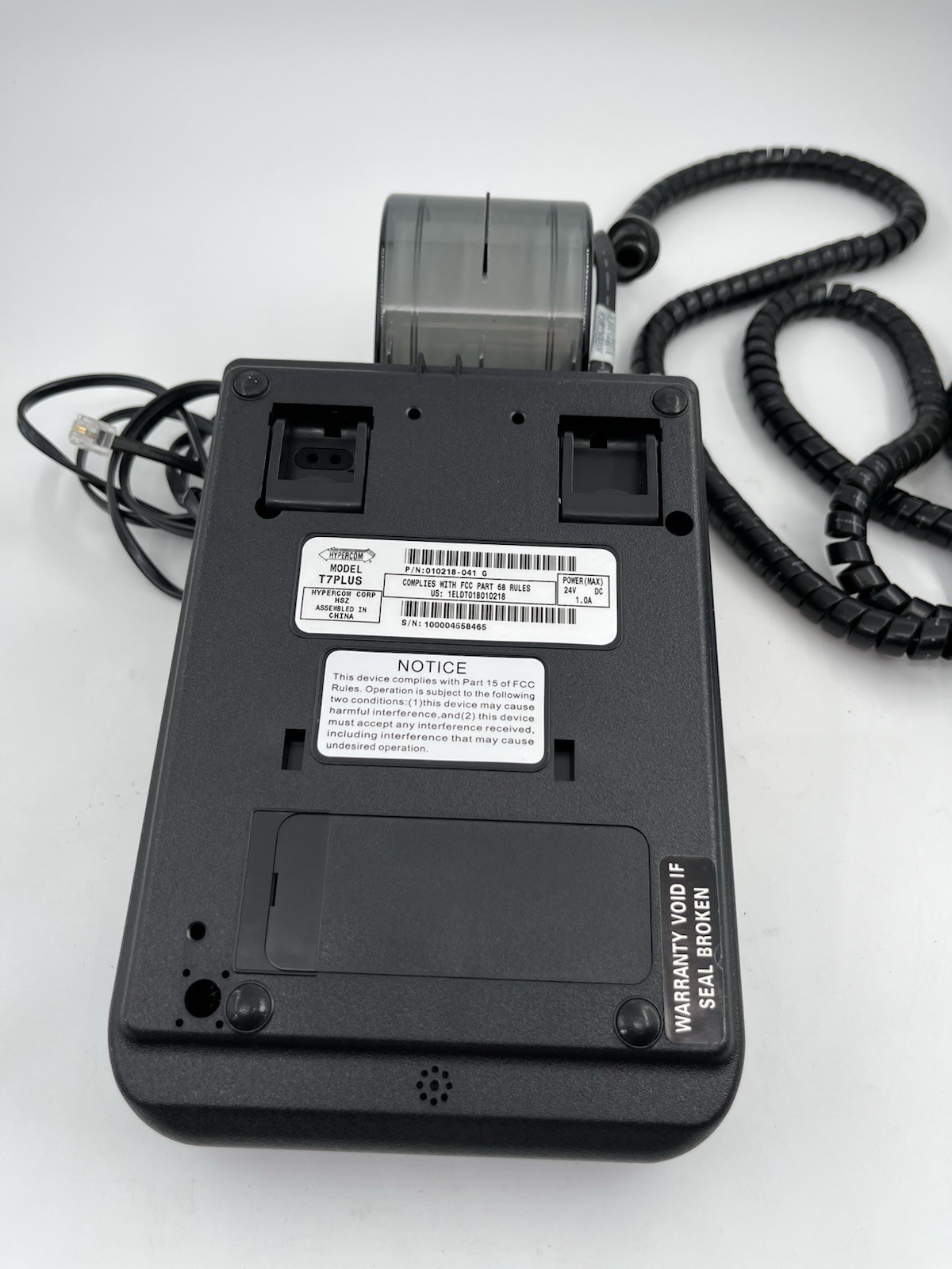 HYPERCOM T7PLUS POS CREDIT CARD MACHINE TERMINAL/S9 PIN PAD NO POWER UNIT UNTEST
