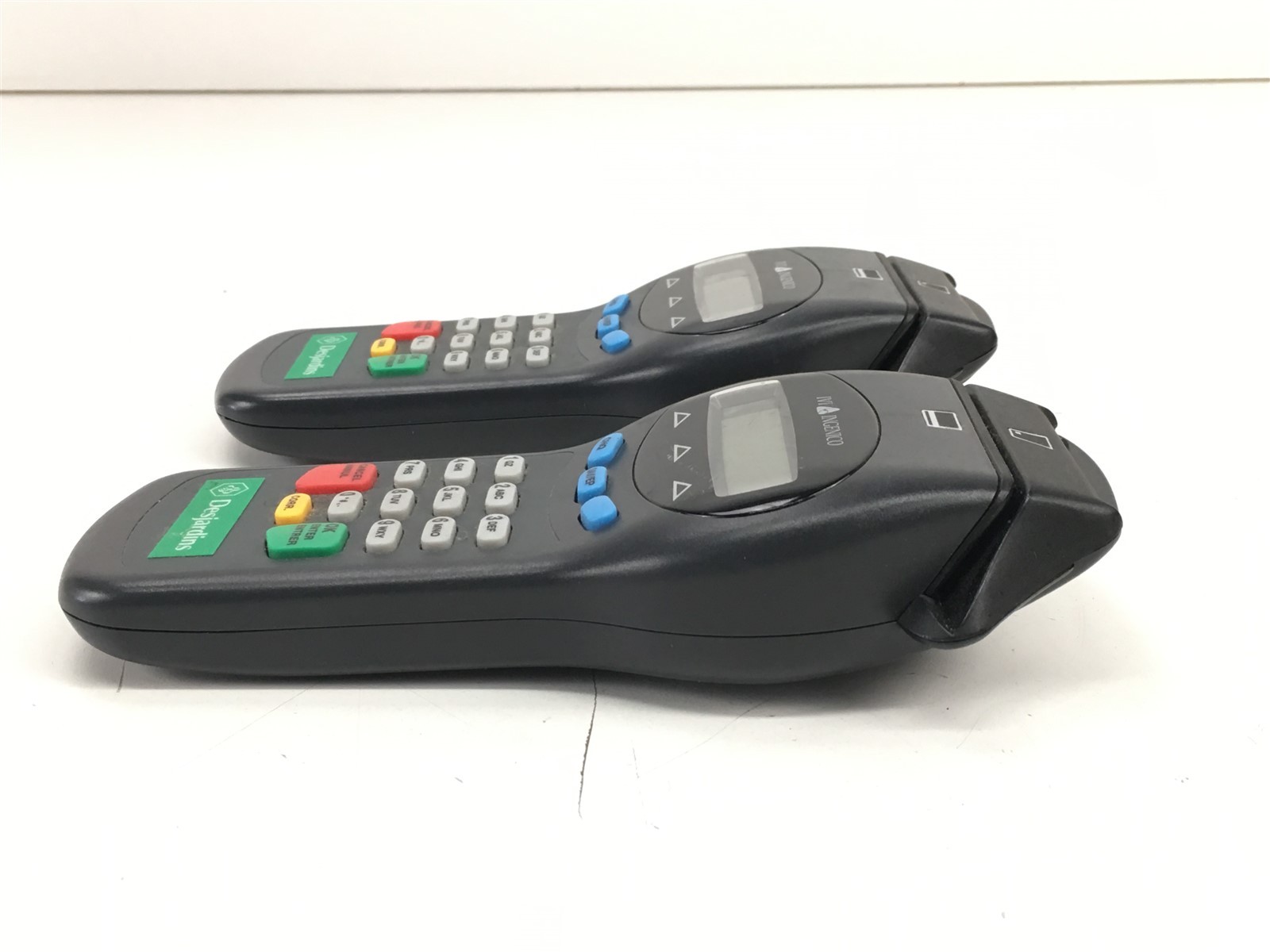 Lot of 2 IVI Ingenico Desjardins Card Reader Model Pin Smart RS 232