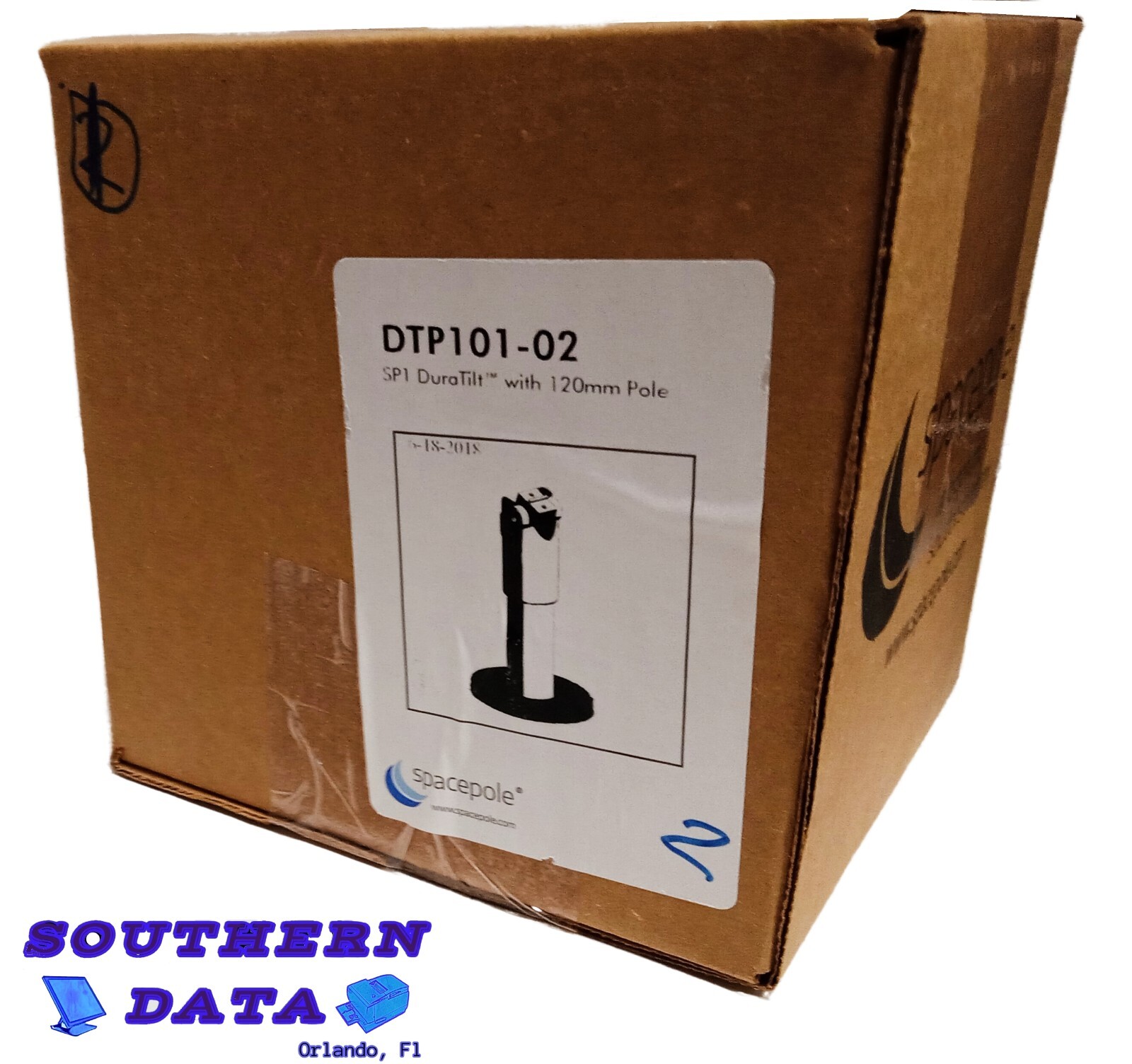 SpacePole DTP171-02 SP2 DuraTilt with 100MM Pole Mount for Payment Terminals