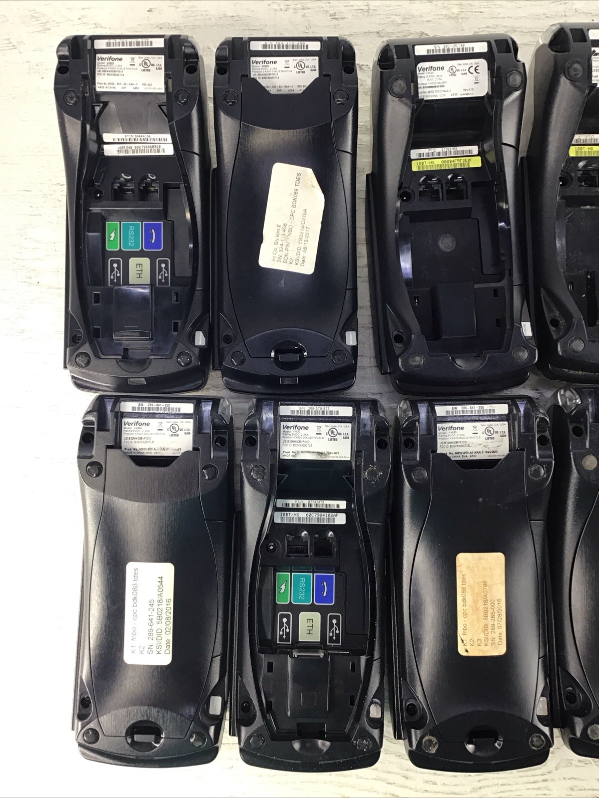 Lot Of 12 VeriFone VX520 Card Reader POS Systems 7 Tampered 5 Working