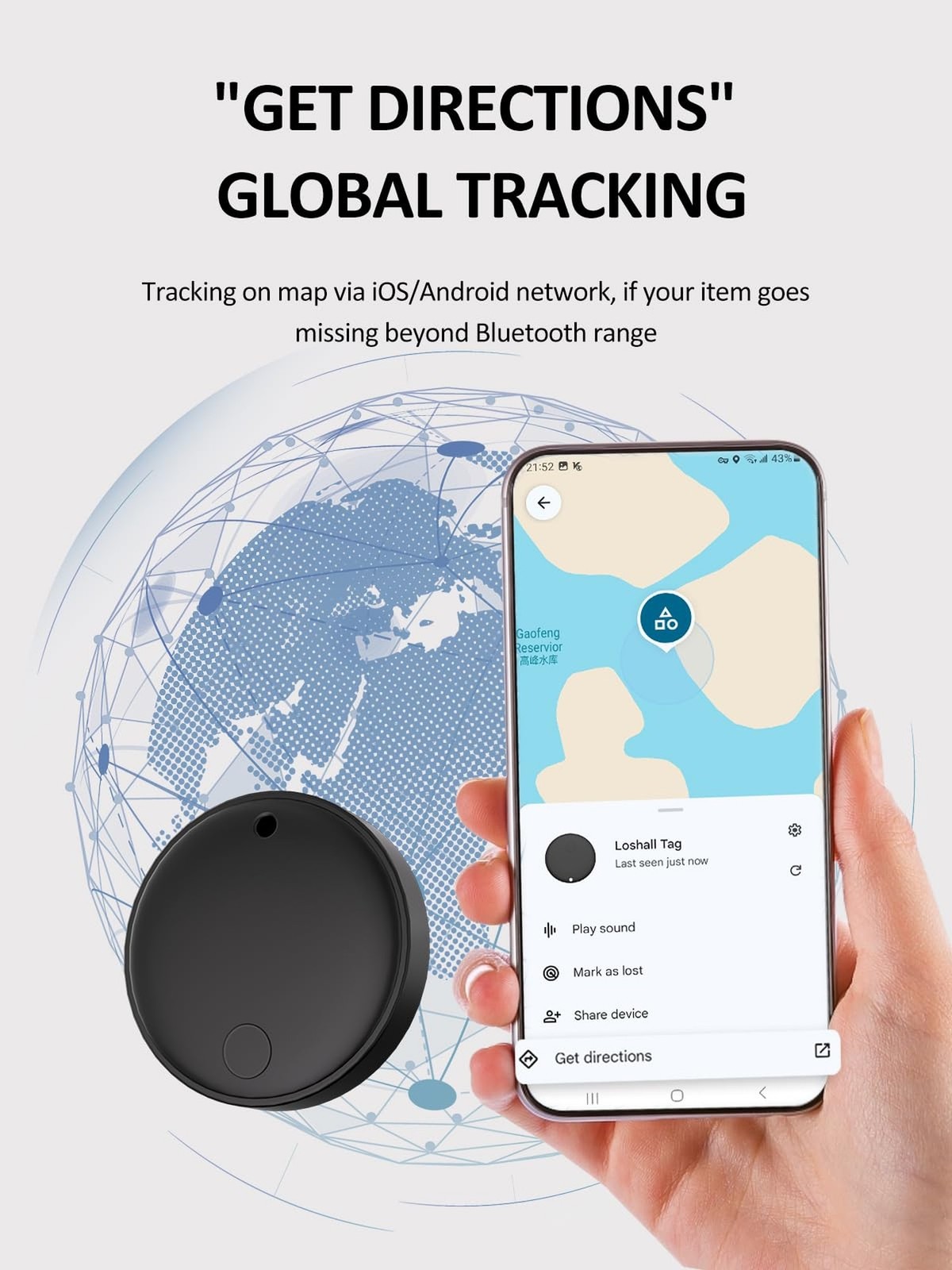 Tracker Tags for Android & iOS, Key Finder Tracking Device Smart Tracker Tag …