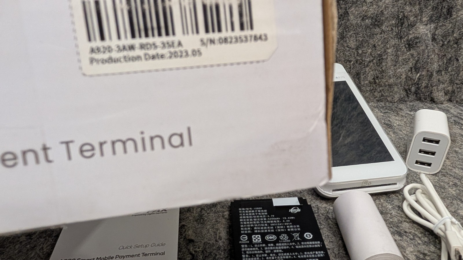 PAX A920 5″ Touchscreen Thermal Printer Dual Camera Mobile Payment Terminal NEW