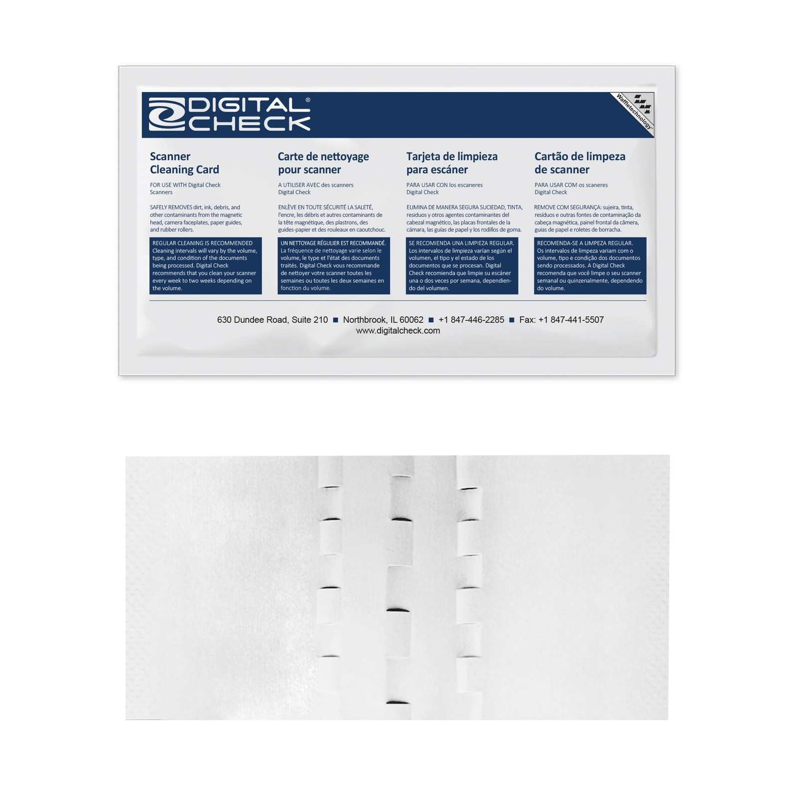 KICTeam – Waffletechnology® Cleaning Cards for Digital Check Scanners (15 C