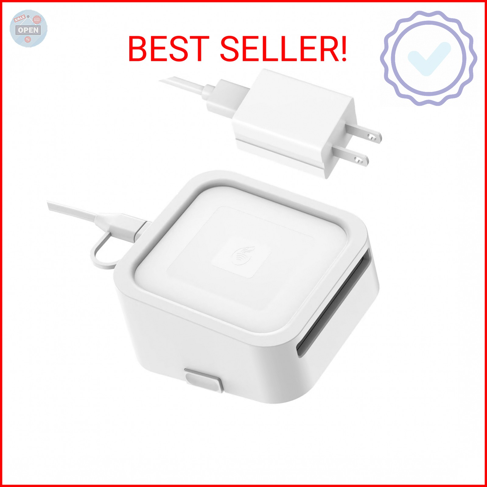 Rounkin Credit Card Dock for Square Reader 1st and 2nd,Beautiful and Compact Cas