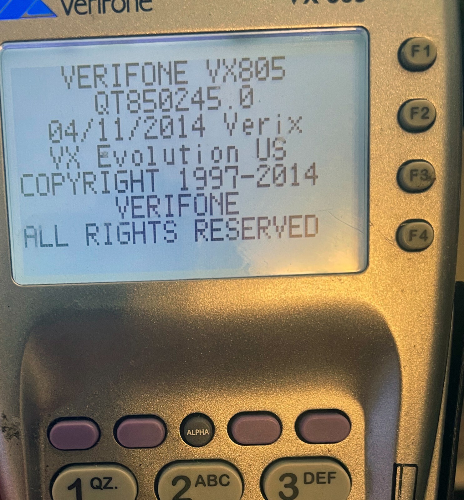 Verifone VX-805 Pin Pad Card Reader Keypad