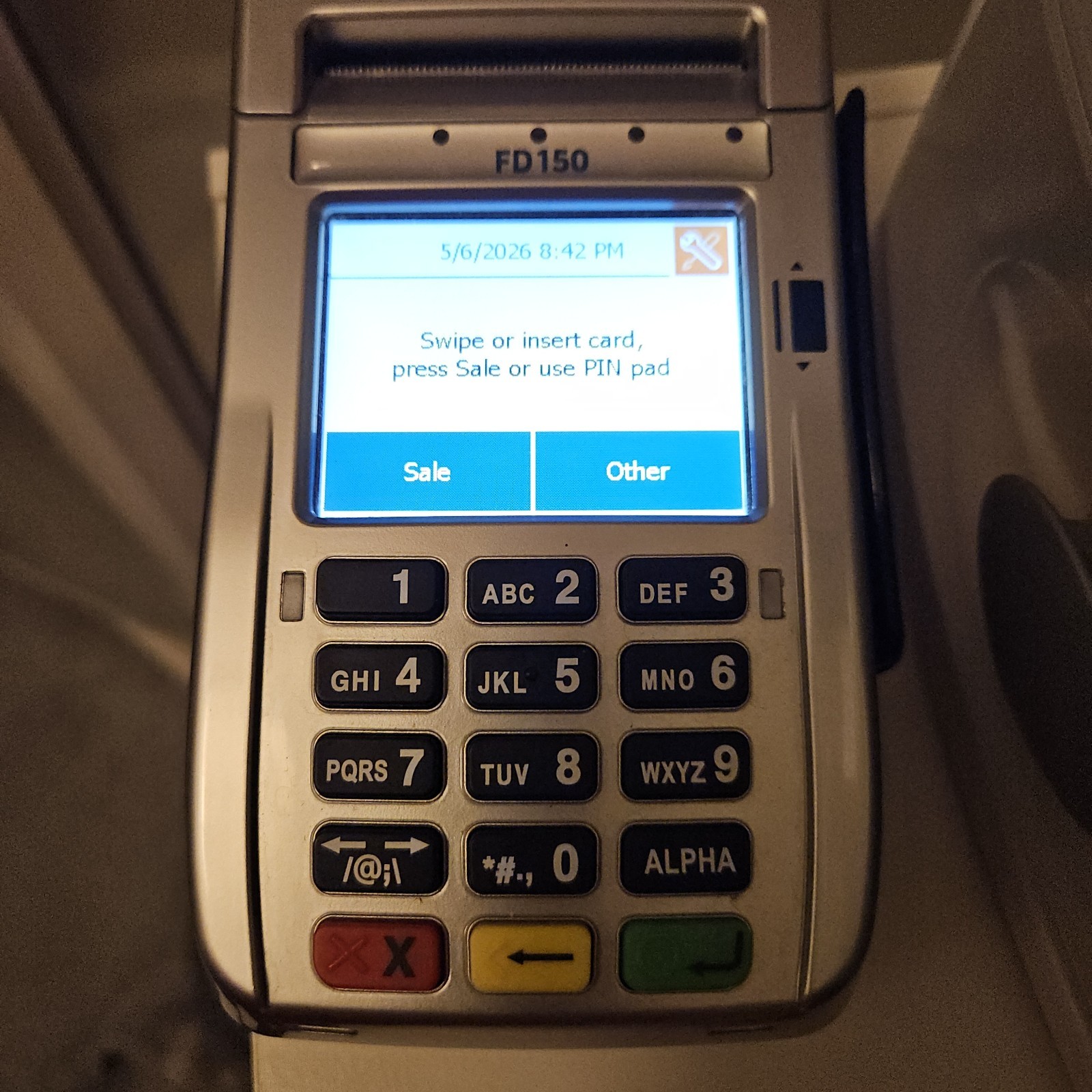 First Data FD150 Credit Card Terminal w/ Power Supply & Cables Tested Working