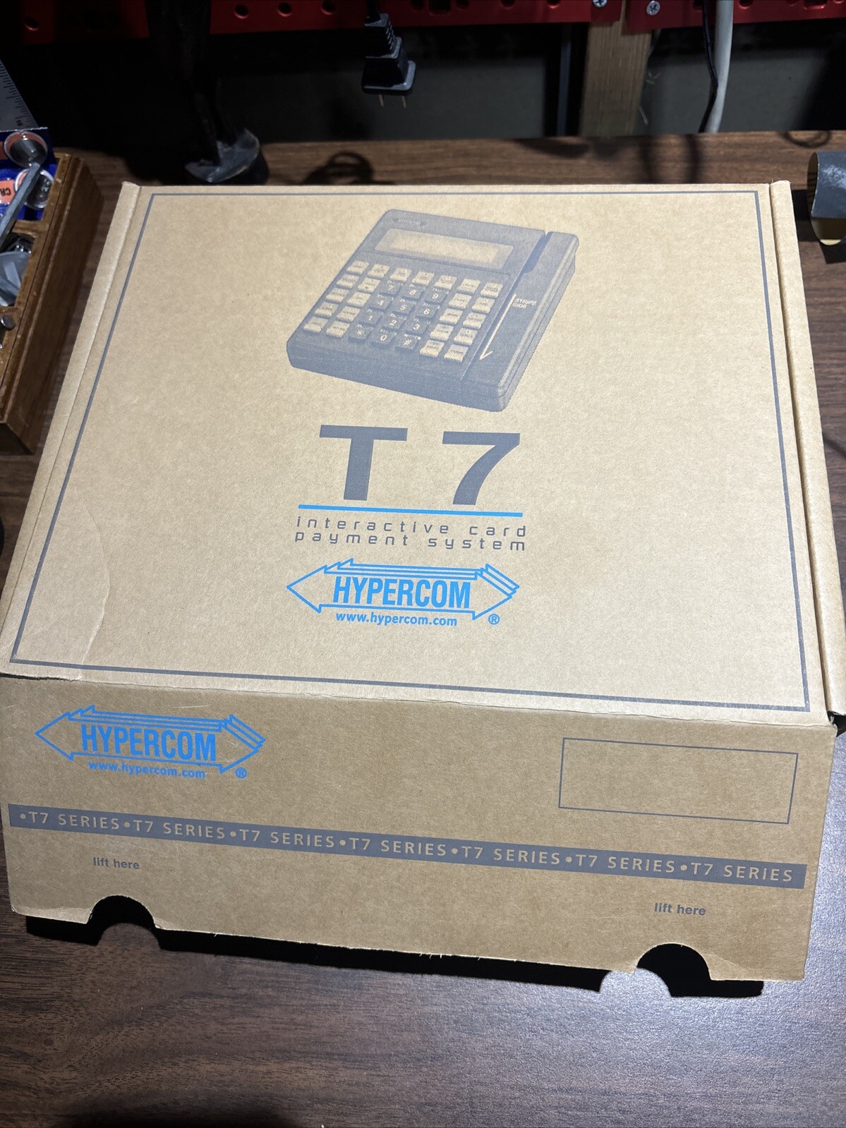 Hypercom T7P Credit Card Machine Reader with Power Supply New Open Box