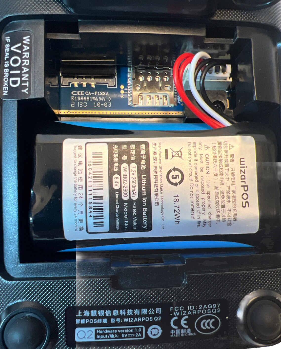 Dejavoo WizarPOS Q2 Smart POS Terminal W/ Box. Untested.