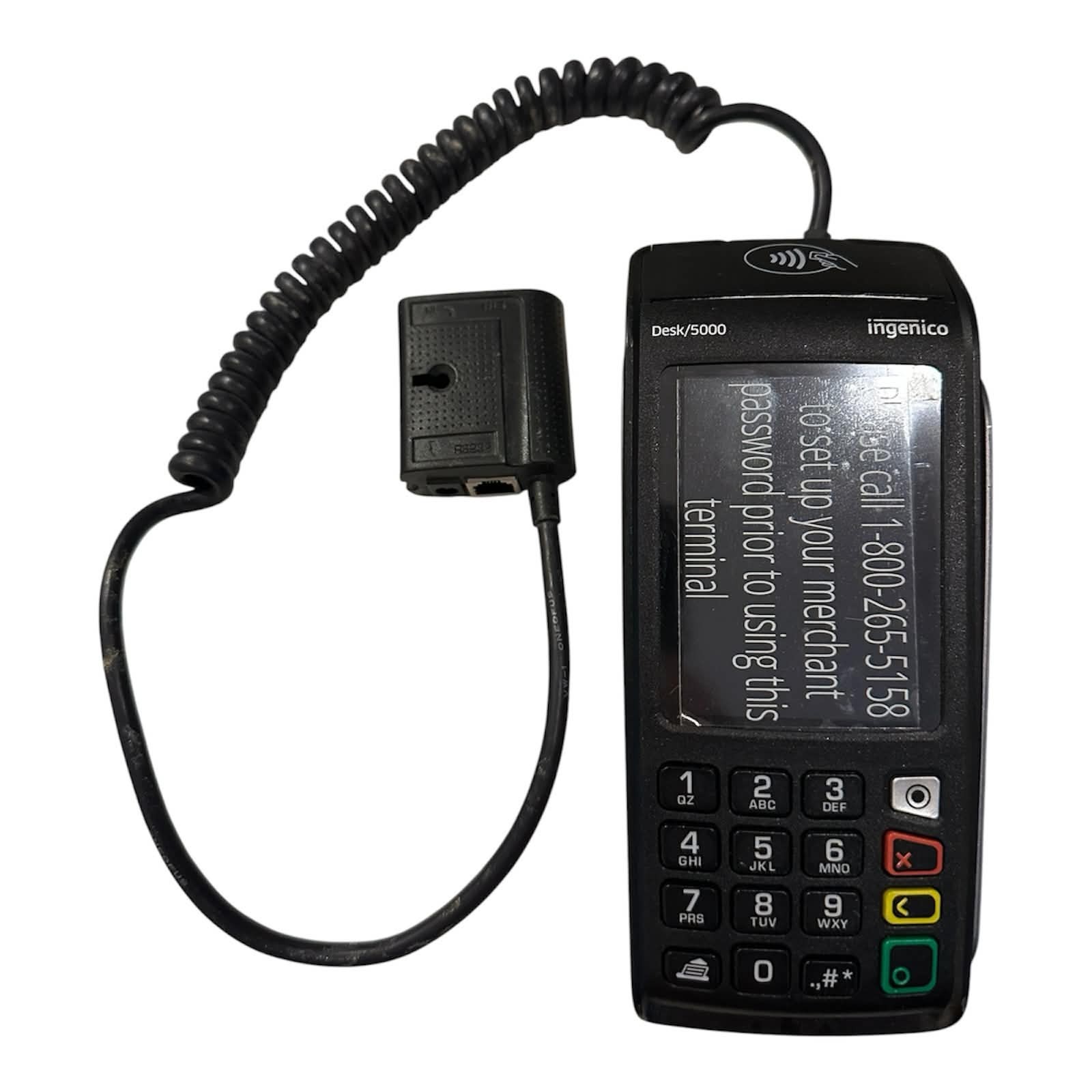 Ingenico Desk/5000 Credit Card Terminal Machine Point of – TCA30010368R UNTESTED