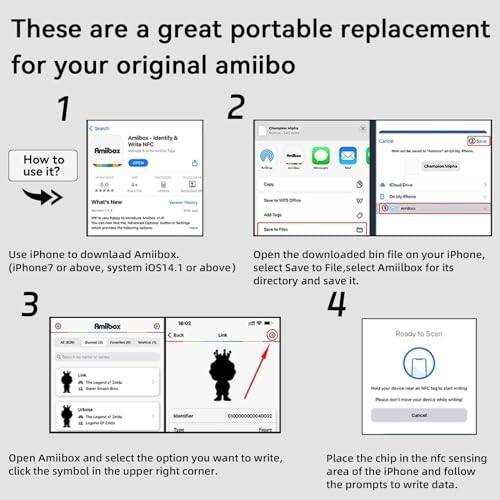 10 NFC Cards NTAG215 504 Bytes Rewritable Tags for Android Devices Transparent