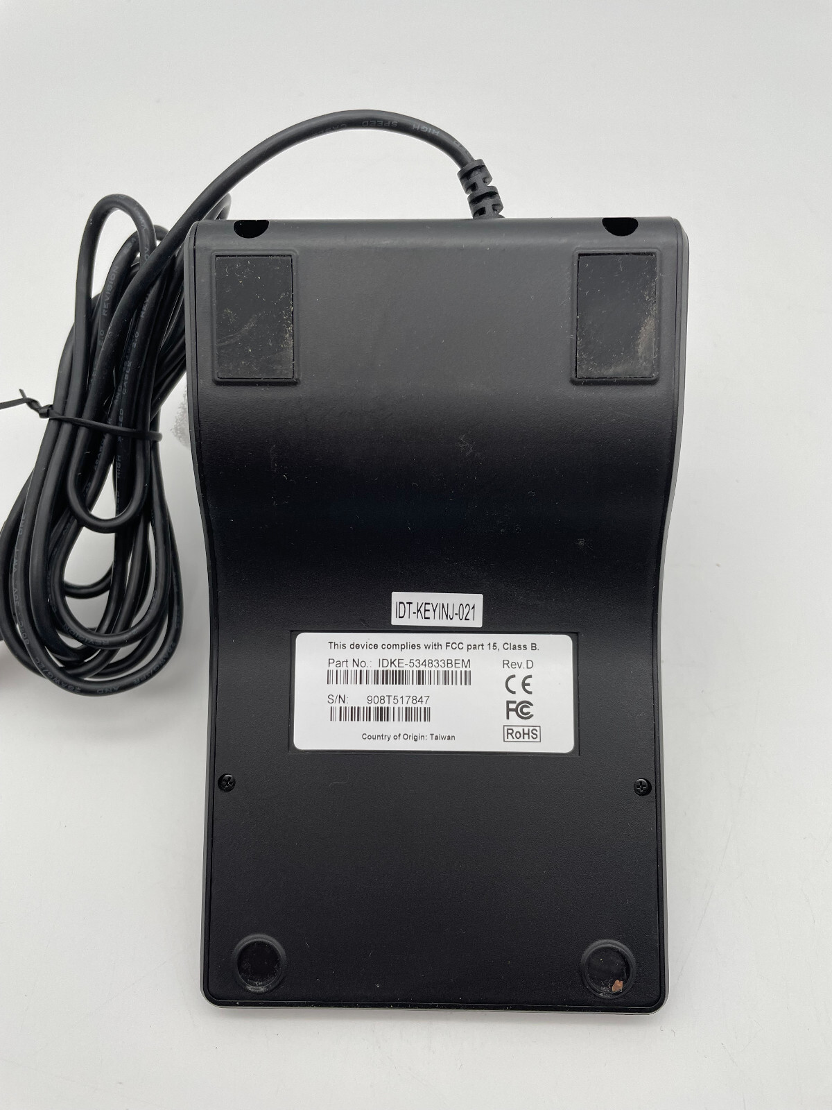 ID Tech SecureKey M130 IDKE-534833BEM USB Wired Magstripe Reader Keypad – TESTED