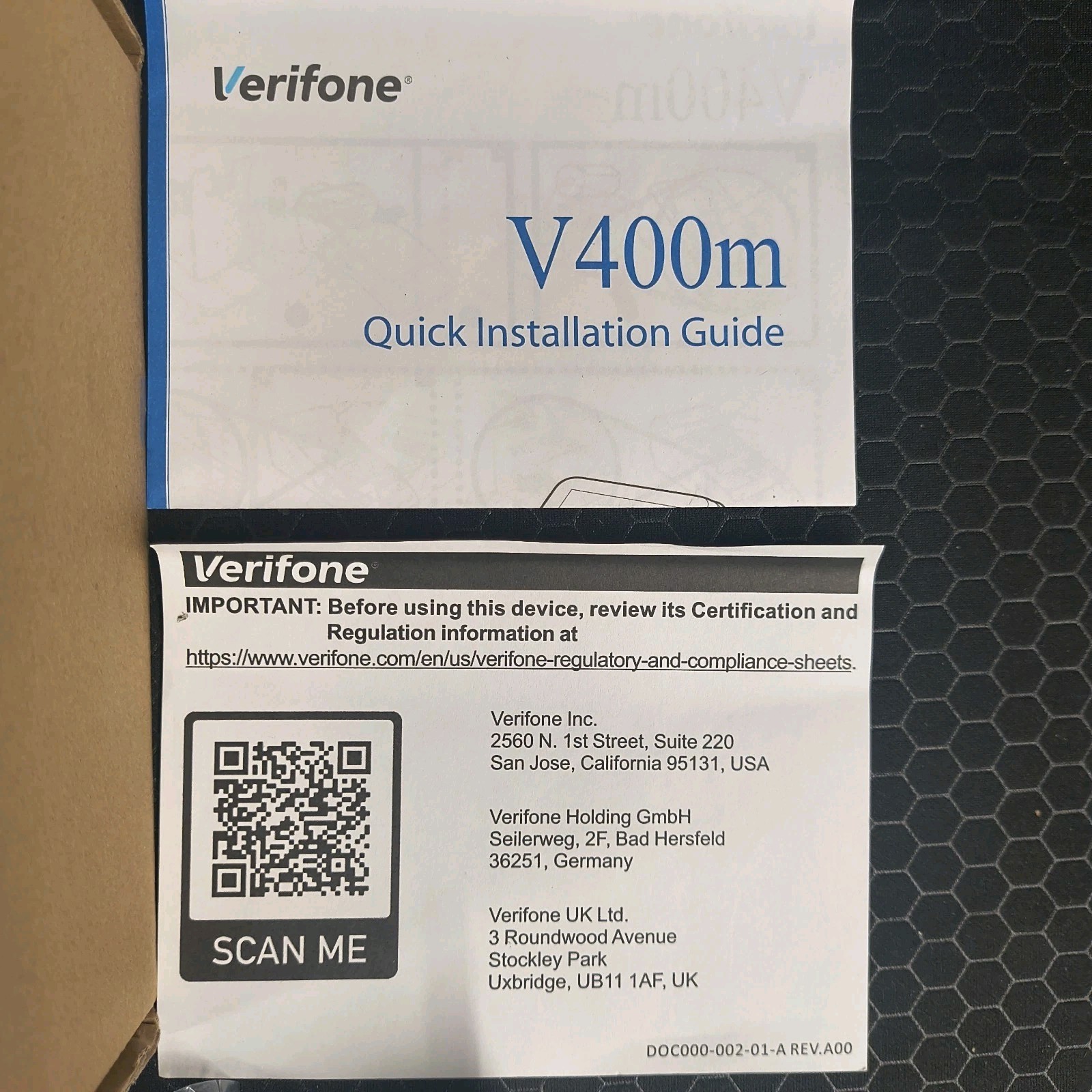 Verifone P400 Plus Bluetooth Credit Card Terminal M435-003-04-NAA-5