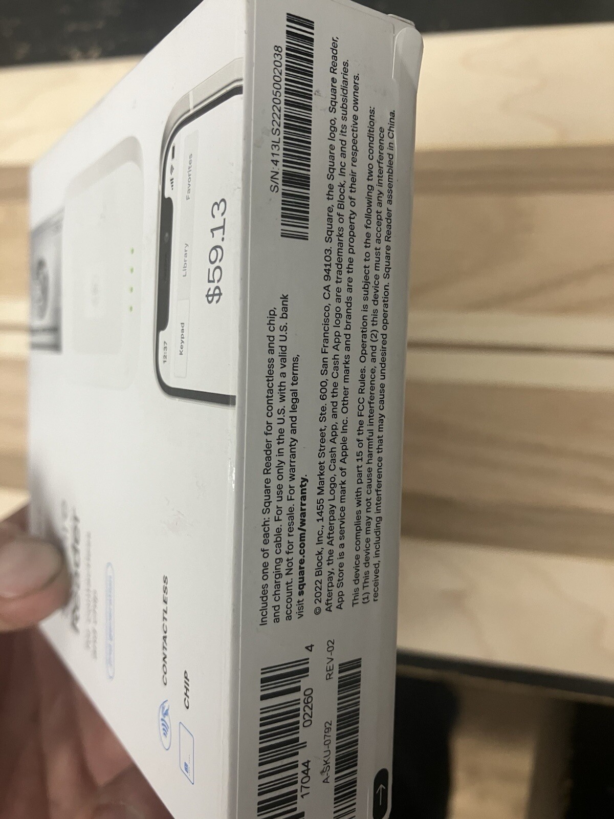 Square A-SKU-0792 Credit Card Reader for Contactless and Chip Machine 2nd Gen.