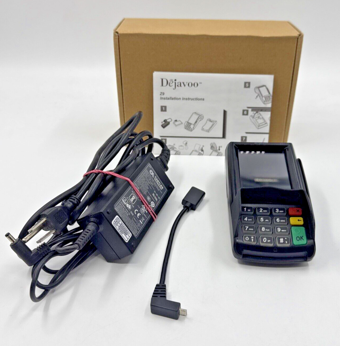 Dejavoo Z9 VEGA3000 3.5″ LCD POS Credit Card Terminal / Tested / w-power cord