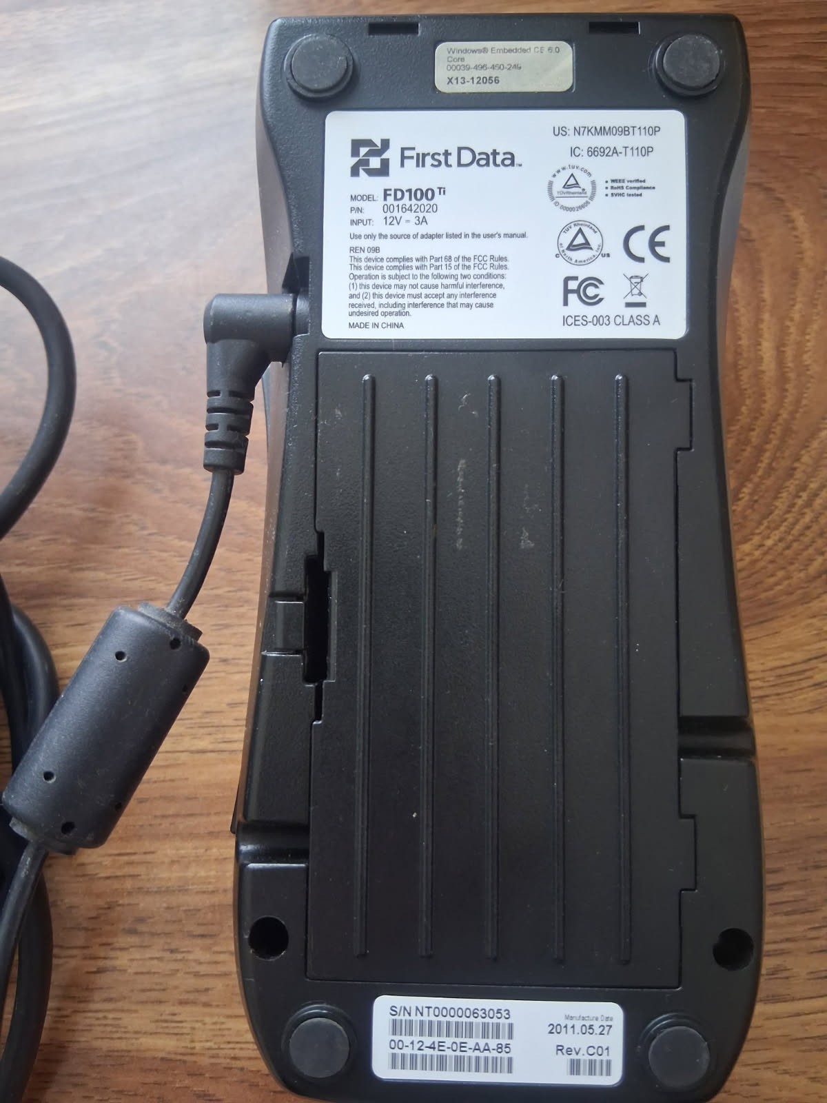 First Data FD100 TI Credit Card Terminal