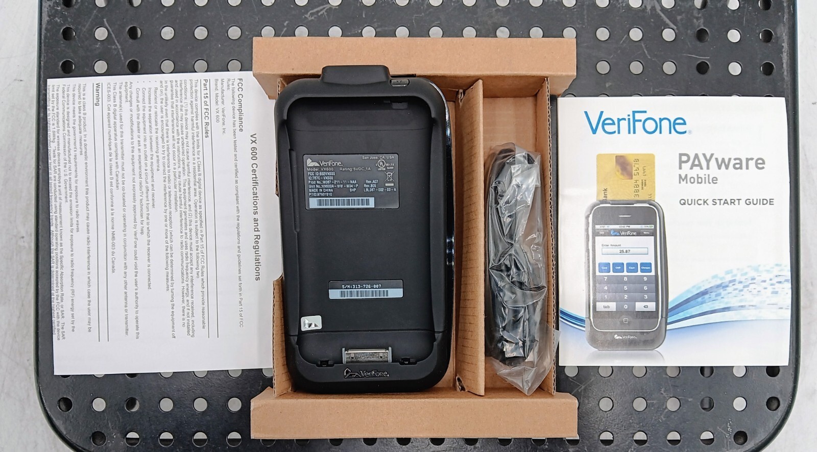 LOT OF 8 VeriFone VX600 Bluetooth Transaction Terminal Barcode Scanner
