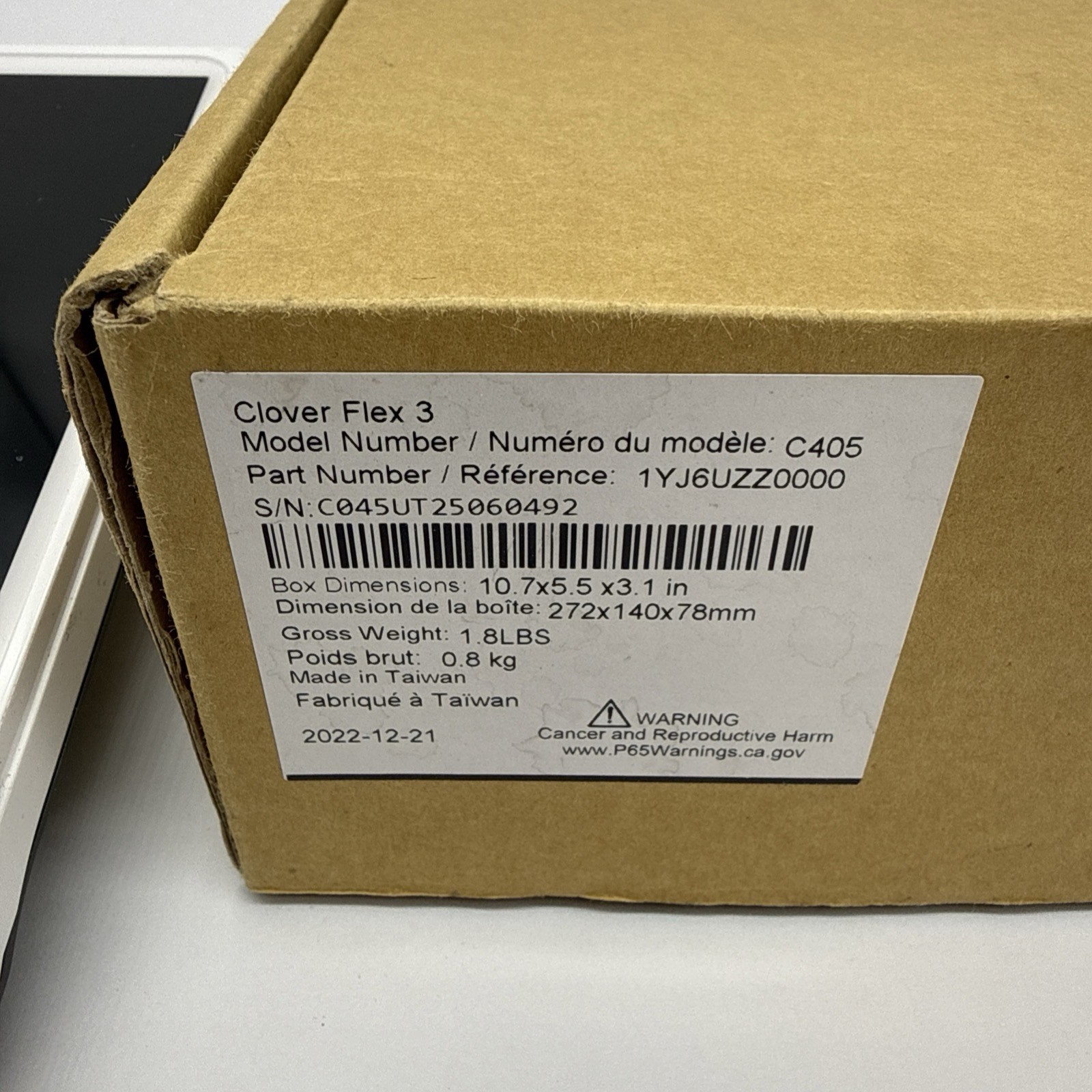 Clover Flex 3 C405 Terminal – AS-IS / LOCKED