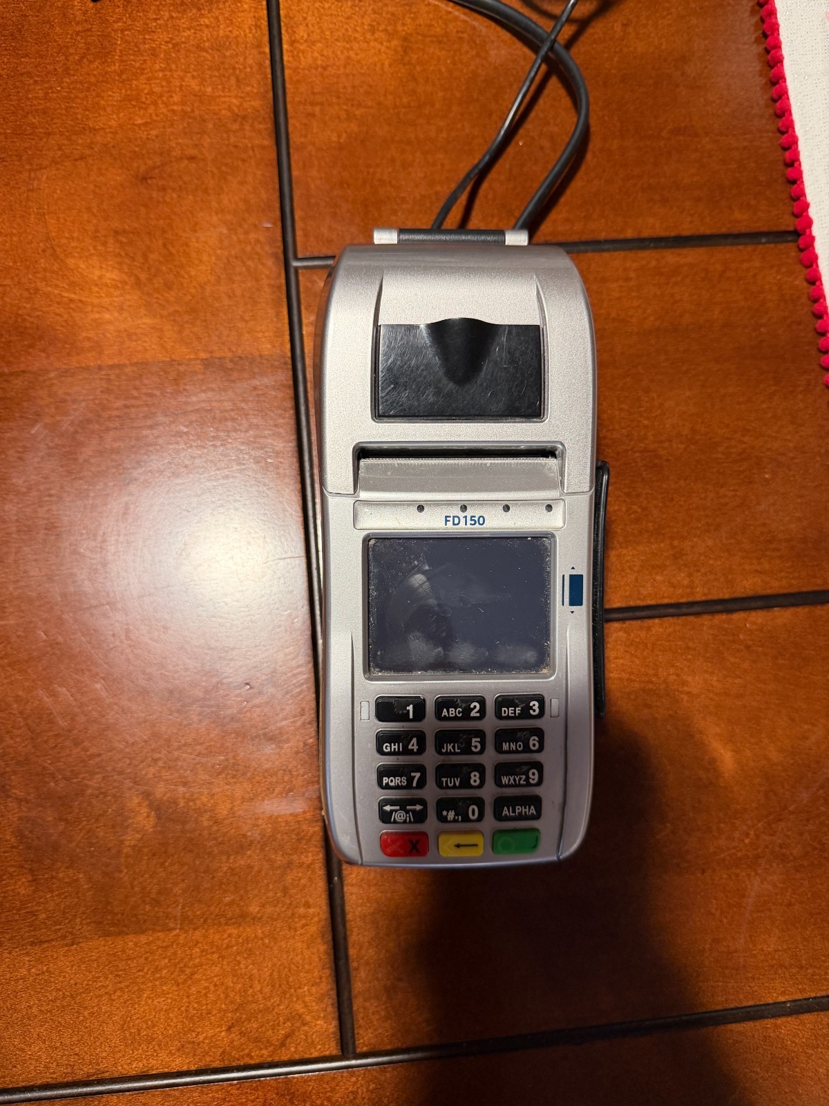 Used First Data FD150 Credit Card Terminal wifi wire power supply