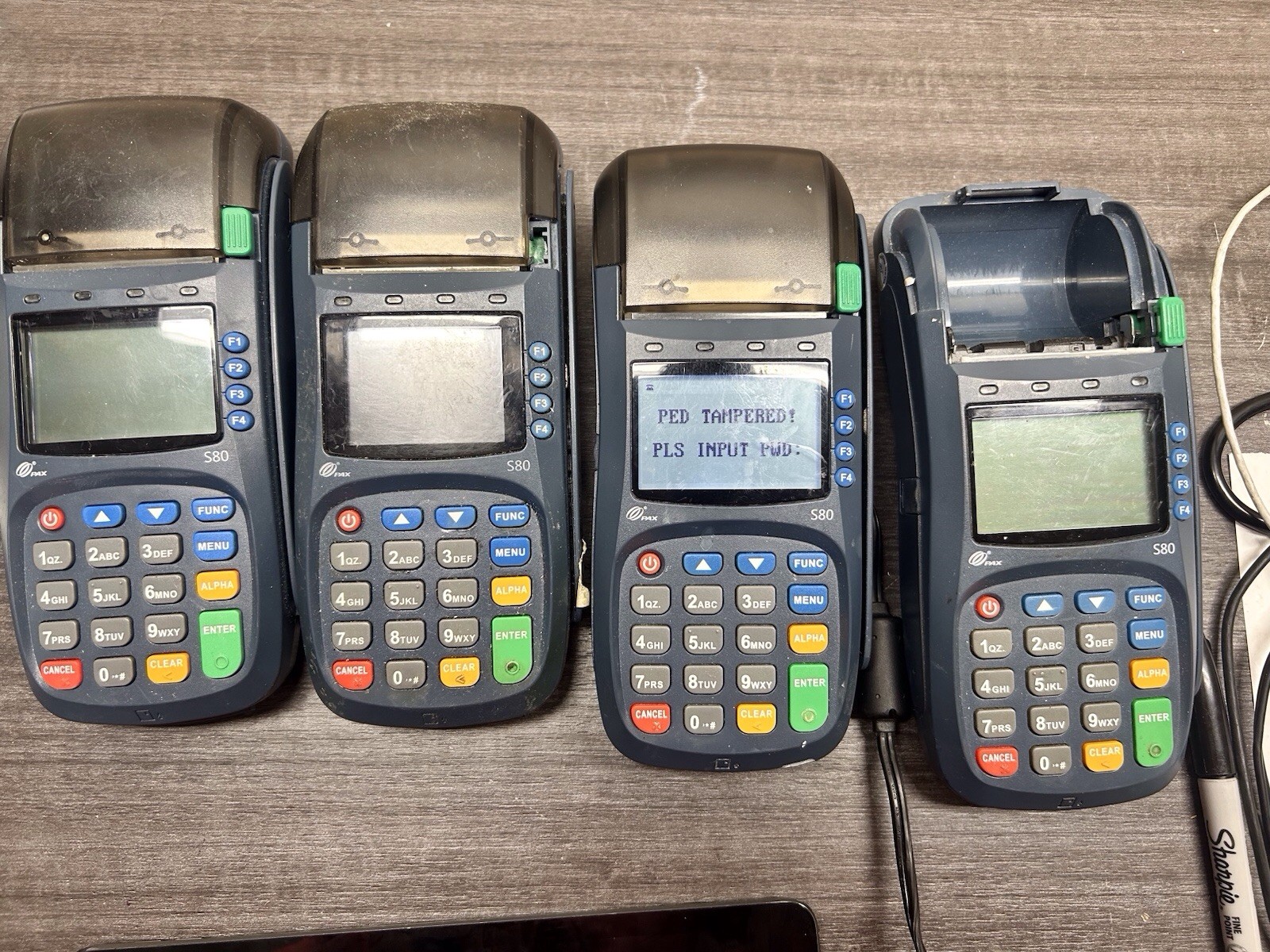 Lot Of 4 PAX S80 EMV NFC Credit Card Machine “Locked” |#D76