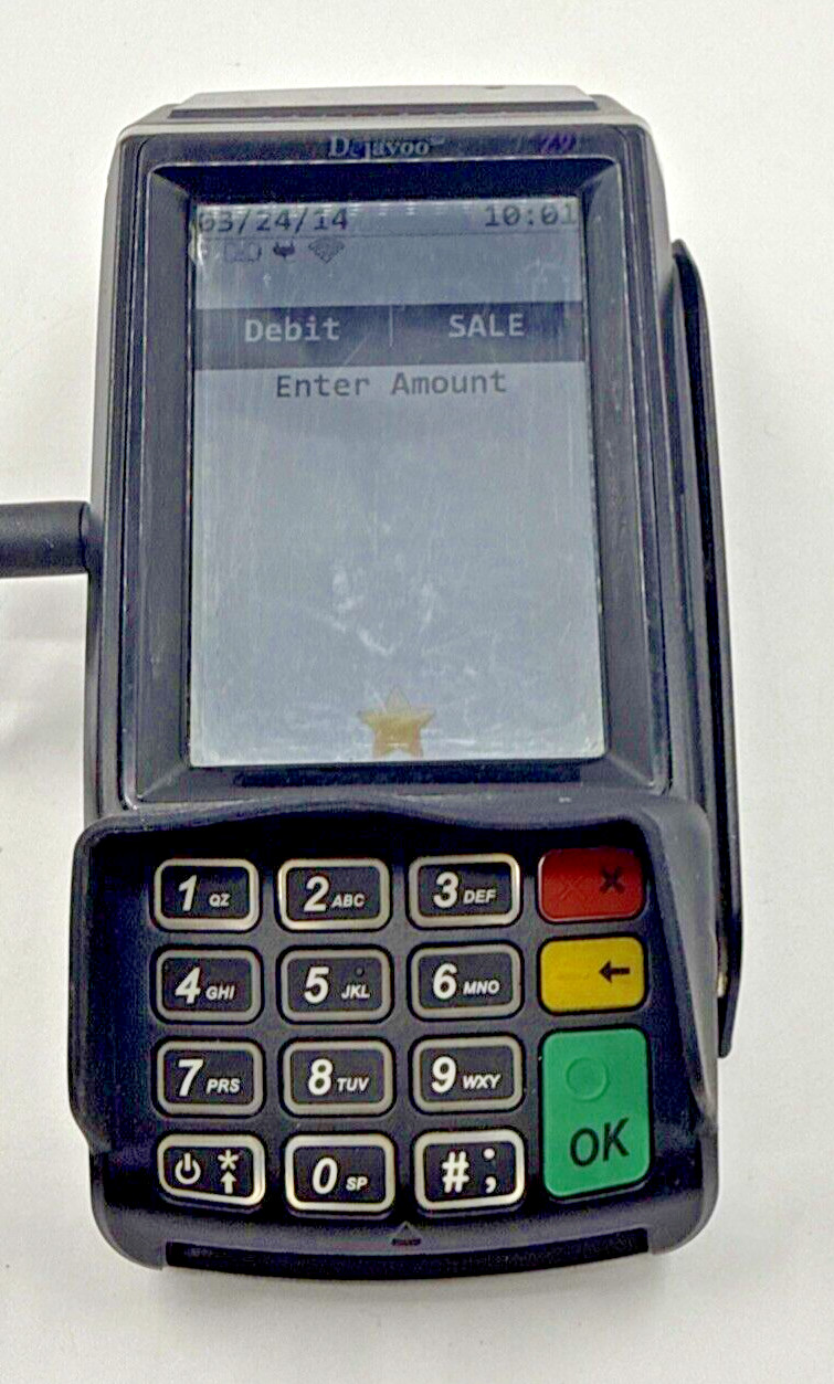 Dejavoo Z9 VEGA3000 3.5″ LCD POS Credit Card Terminal / Tested / w-power cord