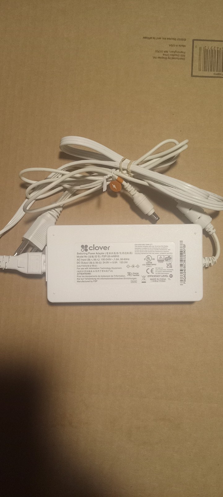 Genuine Clover Station Switching Power Adapter Power Supply Model FSP120-AABN3