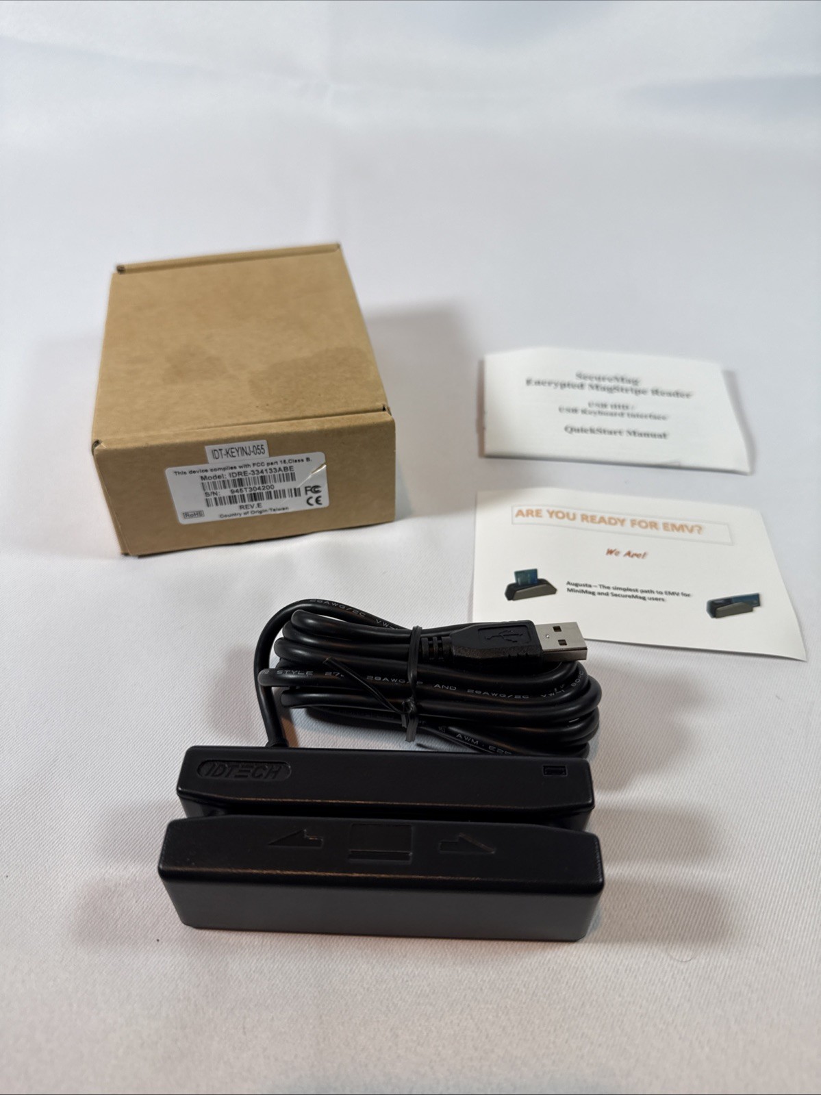 ID TECH IDRE-334133ABE SecureMag Encrypted Intelligent MagStripe Swipe Reader