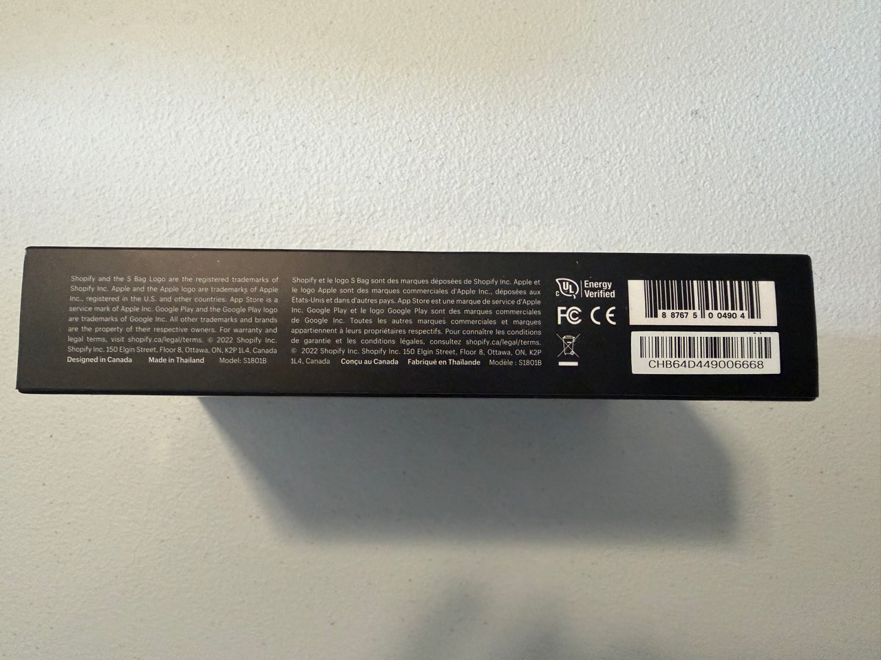 Shopify Tap & Chip Card Reader S1801B POS Payments Reader New Sealed