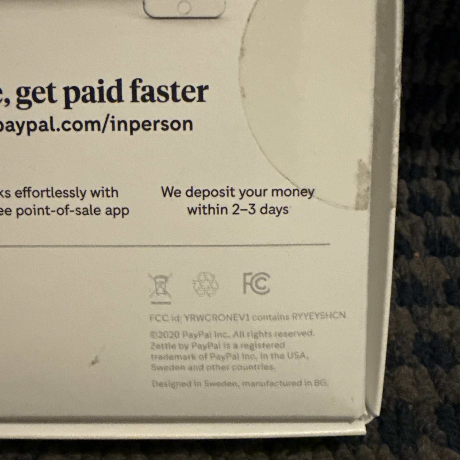 2020 Zettle Reader 2 White by PayPal | Contactless Chip & PIN | New Open Box