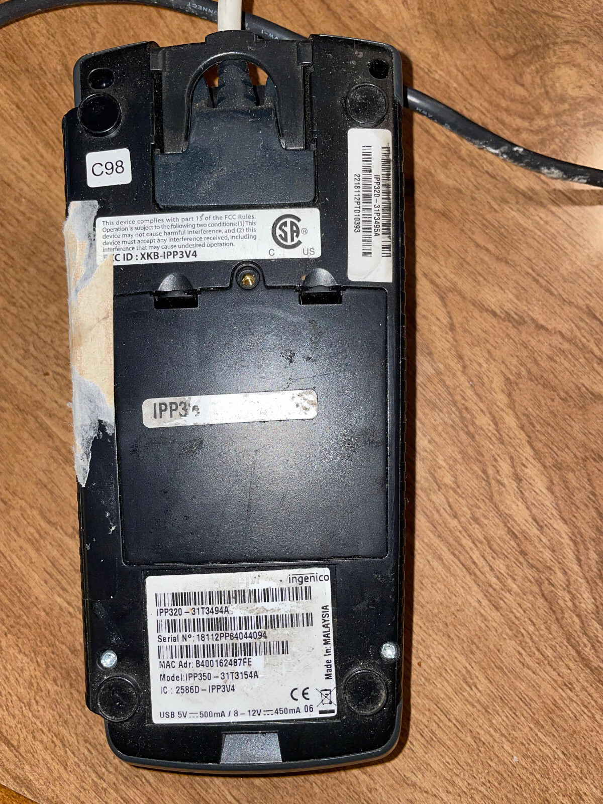 Ingenico IPP350 Credit Card Terminal