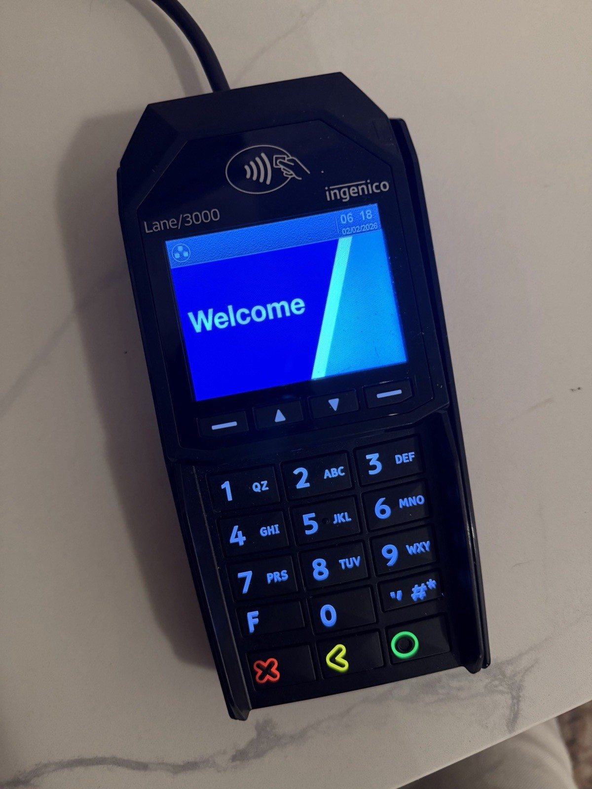 Ingenico Lane/3000 CL/Eth Ethernet Contactless EMV NFC PIN Pad Terminal TETRA