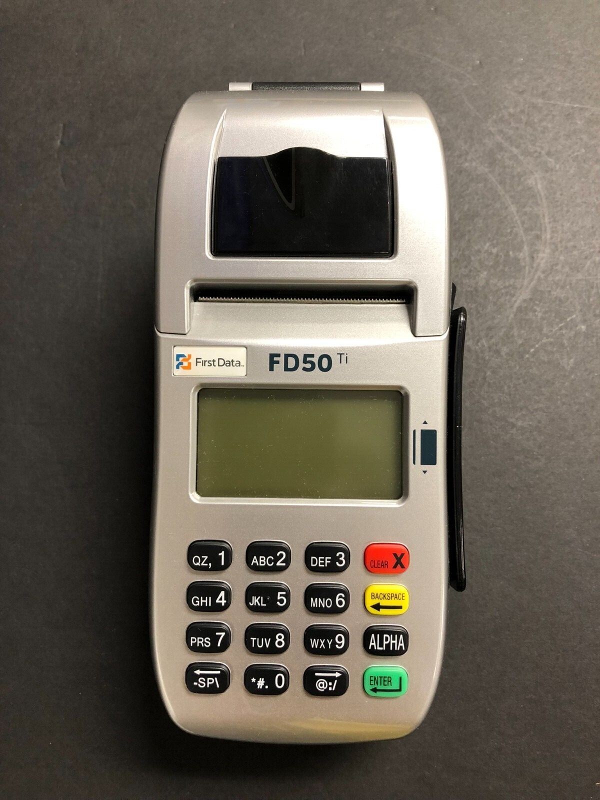 First Data FD50 Ti Credit Card Reader Processing Terminal With Power Supply
